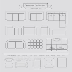 Home furniture out-line icon set 1