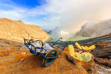 Sulphur Mining At The Ijen Volcano, Indonesia