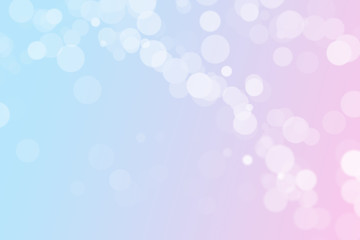 pastel pink and blue bokeh background with copy space for label text