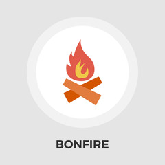 Bonfire Vector Flat Icon