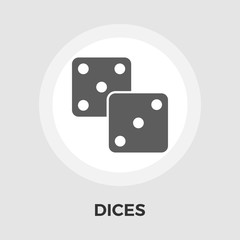 Dices vector flat icon