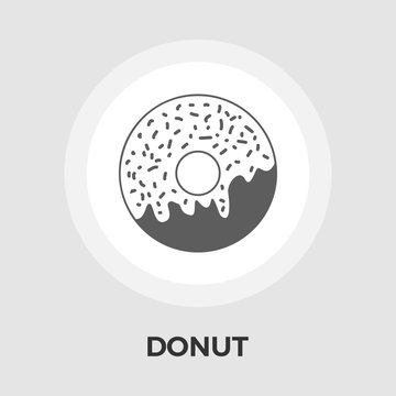 Donut vector flat icon