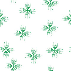 Floral green seamless pattern
