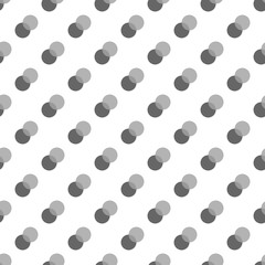 Polka dot gray double seamless pattern