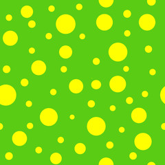 Polka dot yellow seamless pattern
