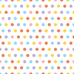 Polka Dots seamless background vector design illustration.