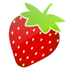 Gedrehte Erdbeere Seitlich nat&uuml;rlich