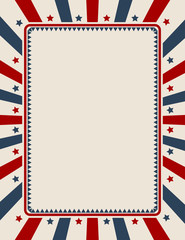 Vintage American patriotic background with blank space - 111914680