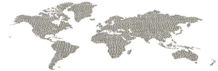 Mappa Terra 3D con texture colorate