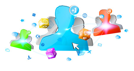 Colorful social network avatar