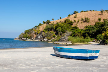 Fototapeta na wymiar Beautiful view in Nkhata Bay in Malawi, Africa