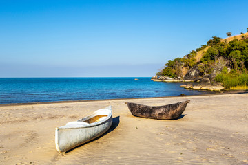 Beautiful view in Nkhata Bay in Malawi, Africa - obrazy, fototapety, plakaty