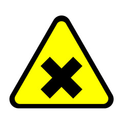 Obraz premium Warnzeichen Warnschild flach - gesunheitsschädliche oder reizende Stoffe 