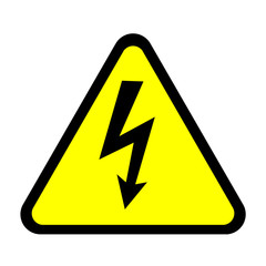 Warnzeichen Warnschild flach - Achtung Strom