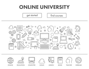 Outline design concept online university