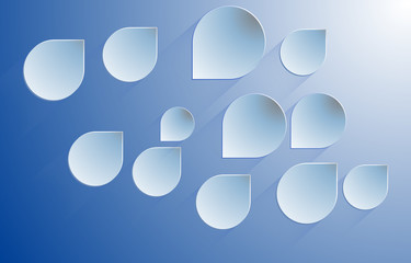 Abstract transparent structure of paper falls on a celestial bac