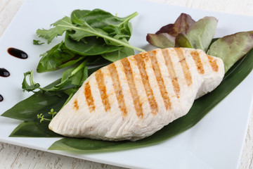 Grilled turkey steak