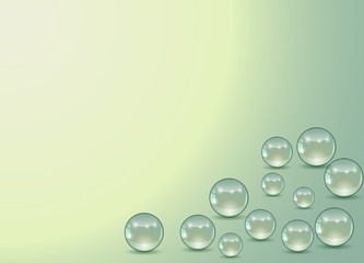 Green balls on a green background