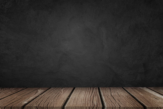Black Wooden Background