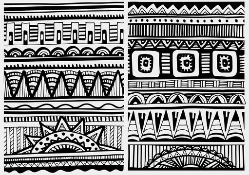 Set of African patterns