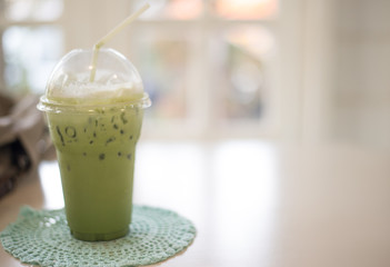 blur green tea ice