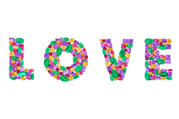 Fashion gemstone placer. Luxury Love concept