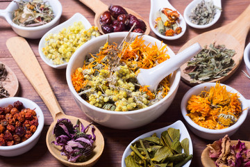 Herbs , berries and flowers