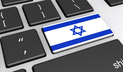 Israeli Flag Computer Keyboard