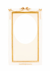 beautiful vintage frame on white background