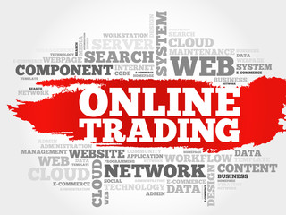 Online Trading word cloud concept