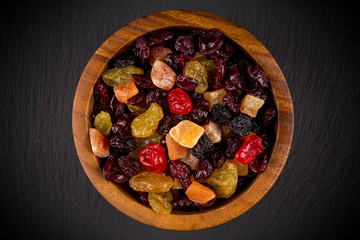 Mix variety of dried fruit