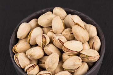 Pistachio nuts in bowl