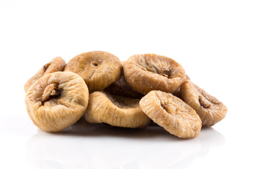 Dried Figs on white background