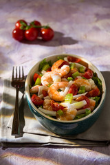 Salad of shrimps