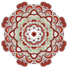 Adult coloring book. Vector Beautiful Deco Black Mandala, Patterned Design Element, Ethnic Amulet. Zendala. Tribal.