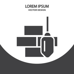 Obraz premium Battering ram icon on the background