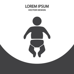 Baby icon on the background