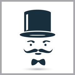 Magician icon on the background