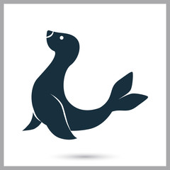 Circus seal icon on the background