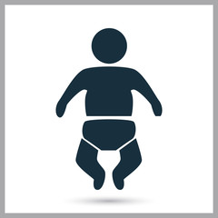 Baby icon on the background