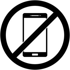 No phone, telephone, cellphone and smartphone prohibited symbol. Sign indicating the prohibition or rule. Warning and forbidden. Flat design. Vector illustration. Easy to use and edit. EPS10.