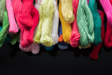 Colorful mouline on black