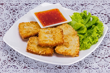 Fish fried with vegetable