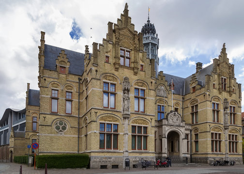 courthouse in Ypres, Belgium