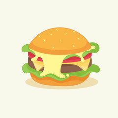 funny cartoon burger