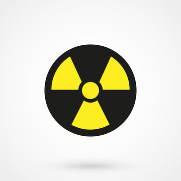 Radiation danger icon vector