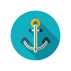 Anchor flat icon. Summer. Marine