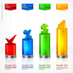 Infographic elements color vector illustration