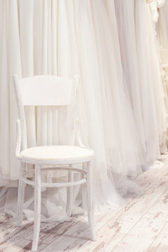 Wonderful Assortment Of Bridal Gowns In Shop