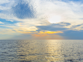 Sunset in the sea